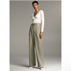 Babaton linen Sadiki pant Dry basil green 2 long